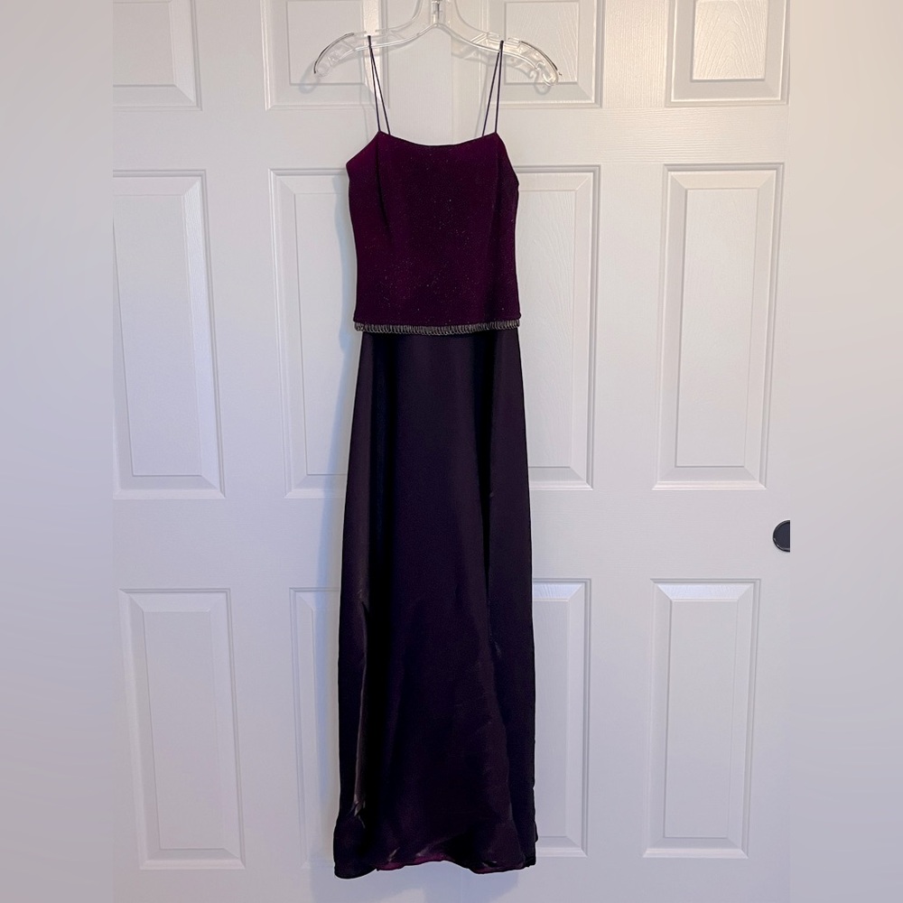 Betsy & Adam Vintage Y2K Maxi Formal Dress, Eggplant, size 6, great condition